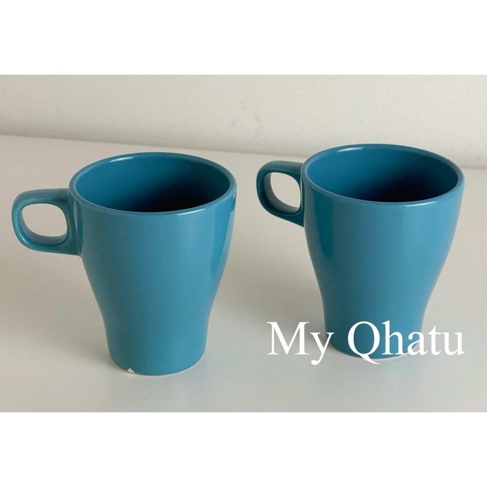 IKEA Fargklar Mug Set of 2 Turquoise Blue Coffee Cups 502.348.03 New